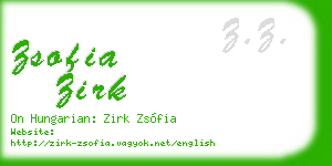 zsofia zirk business card